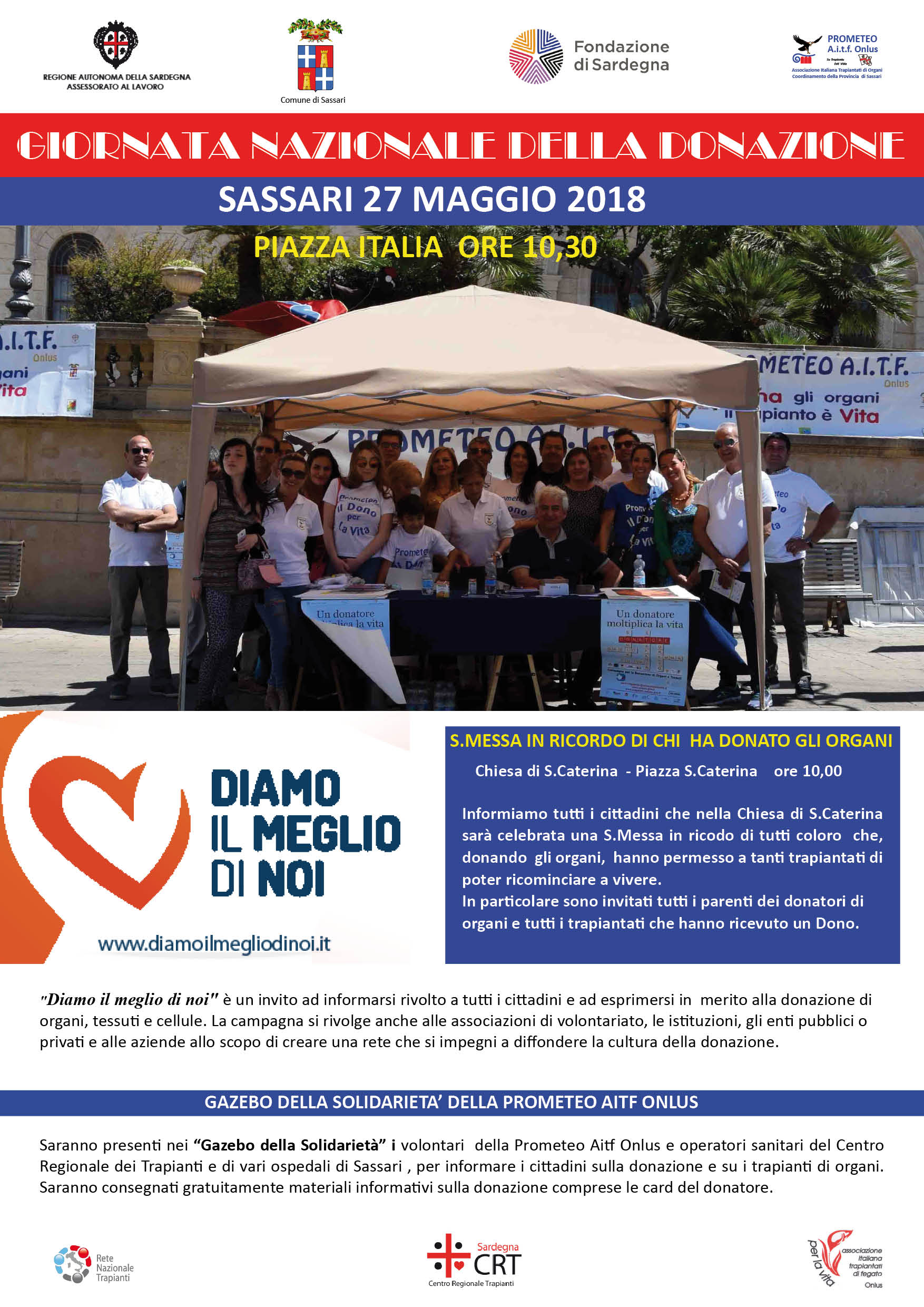 Cagliari, domenica la giornata della donazione degli organi