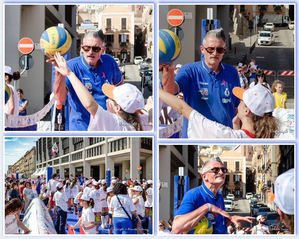 Gioca Volley, tutti pazzi per Andrea Lucchetta a Cagliari con i bambini