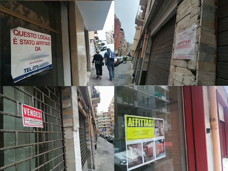 Cagliari, i funerali silenziosi del commercio a San Benedetto: strage di chiusure