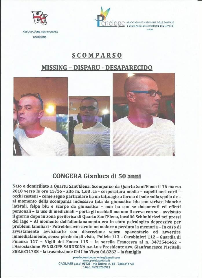 Luca Congera, riaperte le ricerche del 50enne di Quartu: in azione anche i droni