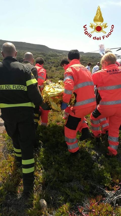 Un uomo cade in una zona impervia a Portoscuso, soccorso e salvato dai vigili del fuoco