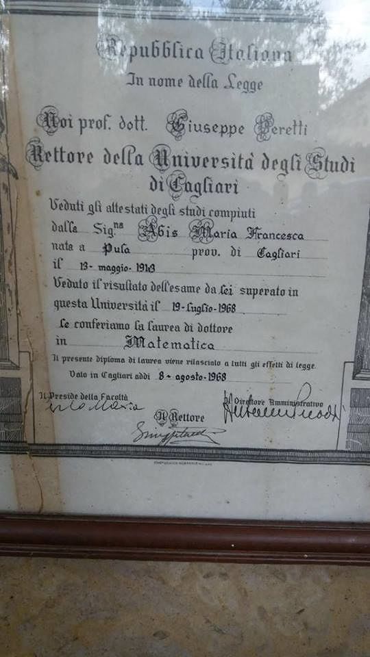 Senorbì, trova una laurea originale del 1968: “Aiutami a riportarla a Maria Francesca”
