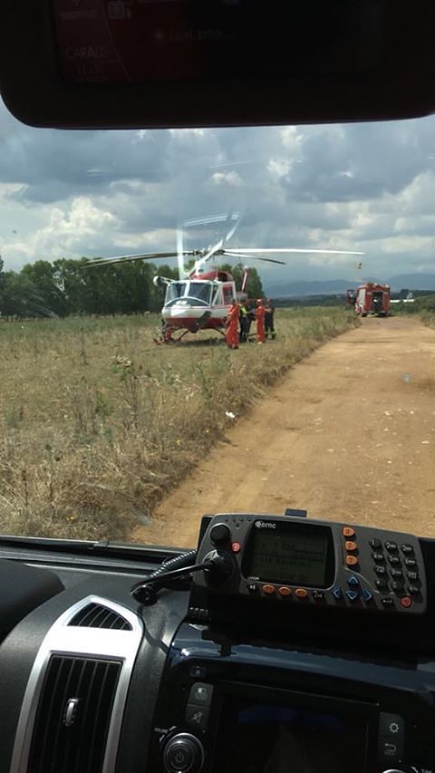 Brutto incidente a Vallermosa, marito e moglie in ospedale dopo la caduta dalla moto