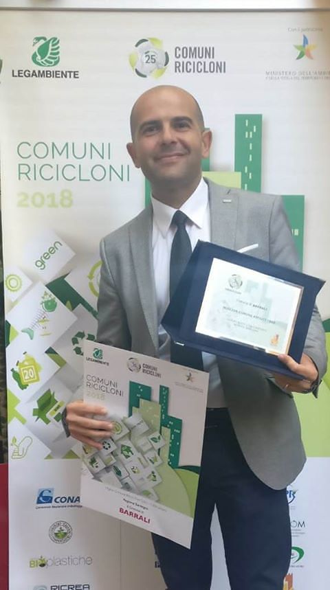 Barrali premiato per i suoi cittadini virtuosi: una raccolta differenziata da record