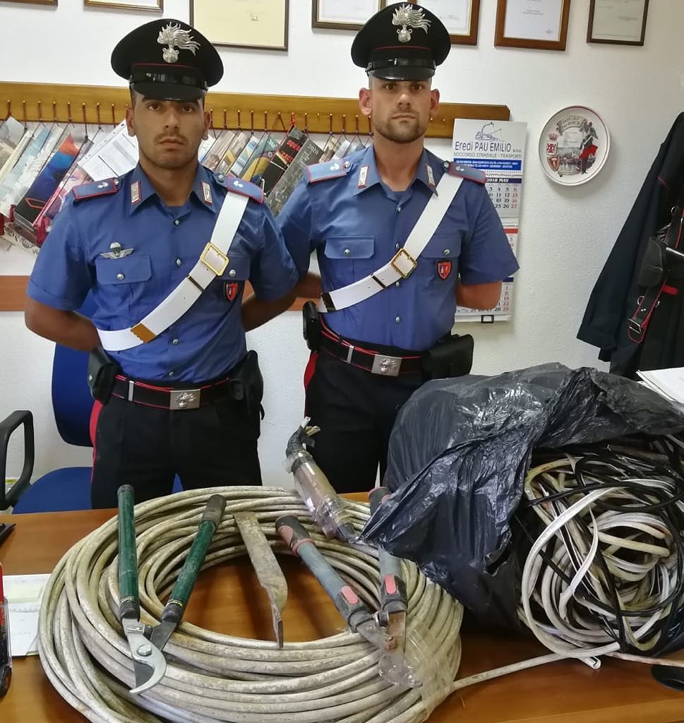 Maxi furto di cavi elettrici a Senorbì, in manette quattro persone