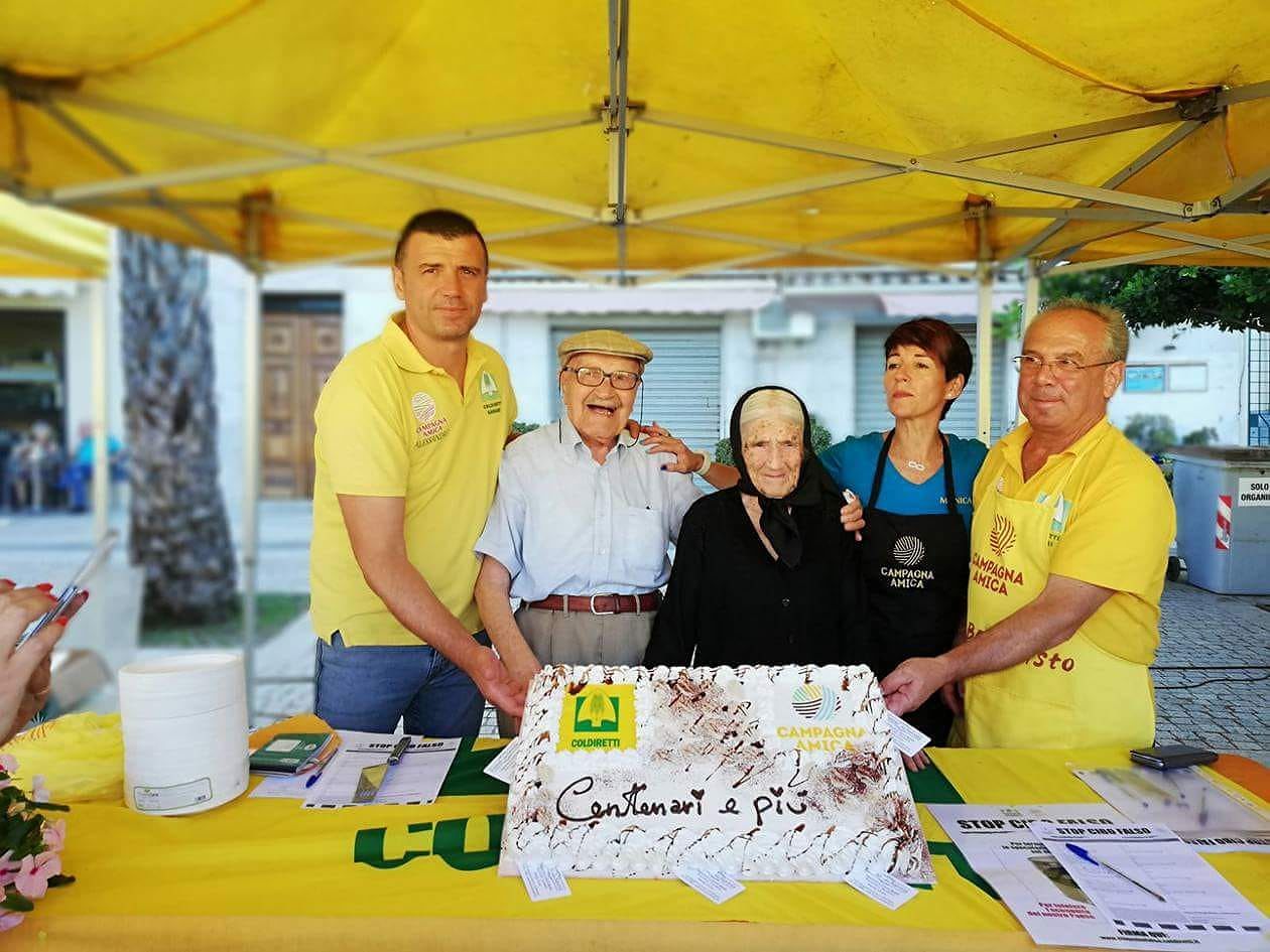 Sardegna, Campagna Amica festeggia i centenari Francesco Viola e Maria Mele