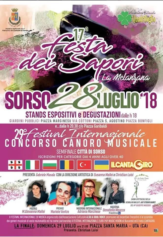 Sorso: la “Festa dei Sapori” accoglie il “Festival musicale internazionale della Sardegna”