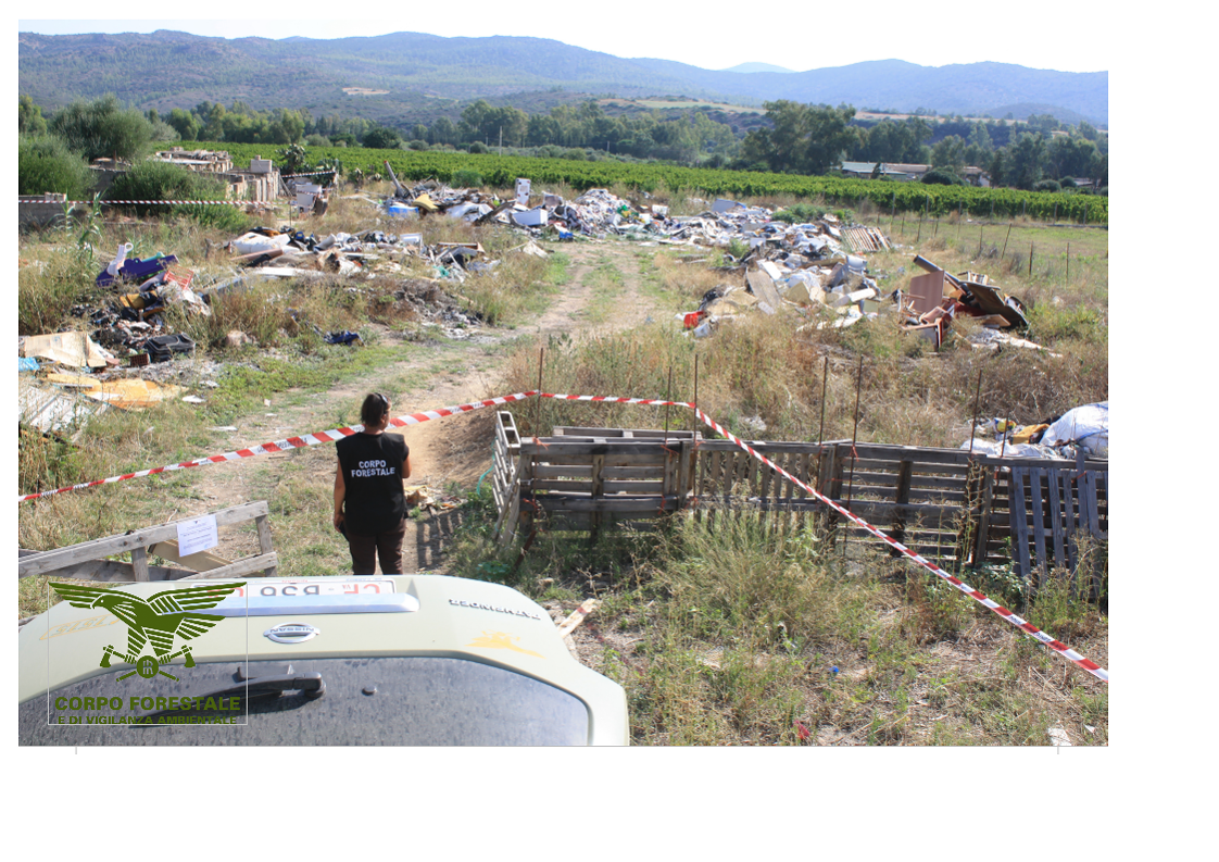 Sinnai, maxi discarica di rifiuti pericolosi scoperta dai forestali: denunciato un 42enne di Quartu