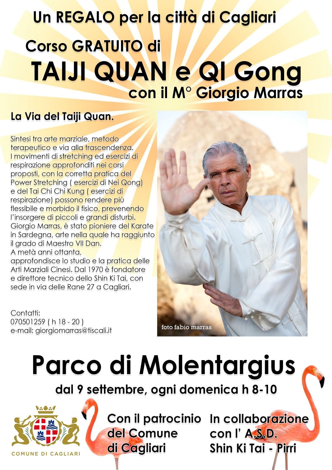Cagliari, corso gratuito di Taiji Quan e Qi Qong con il Maestro Giorgio Marras