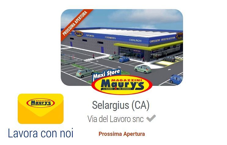 Maurys, nuova apertura a Selargius: via alle assunzioni, ecco come candidarsi