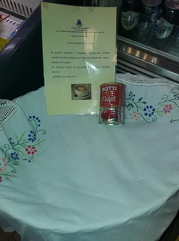 Selargius, il “cibo sospeso” per le persone bisognose: acquisti i generi alimentari, vanno ai poveri