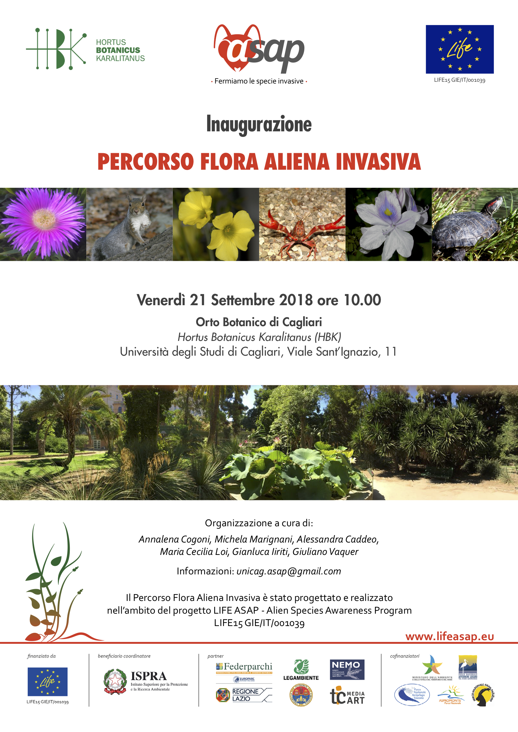 Orto Botanico di Cagliari, inaugurazione del “Percorso flora invasiva”