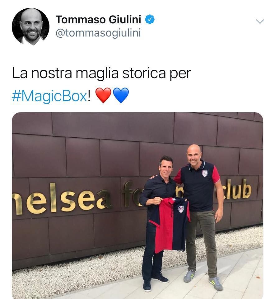 Giulini, una maglia storica dedicata a Zola: sabato linea aperta con i tifosi a Radio Sintony