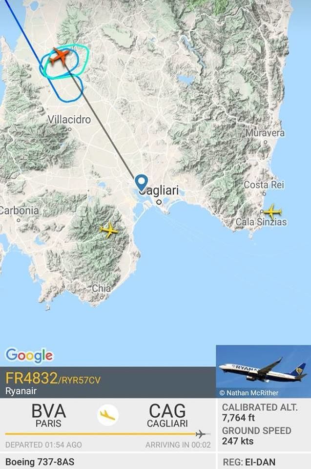 Maltempo sul Cagliaritano, diversi voli “in attesa” sul cielo di Elmas in attesa di potere atterrare