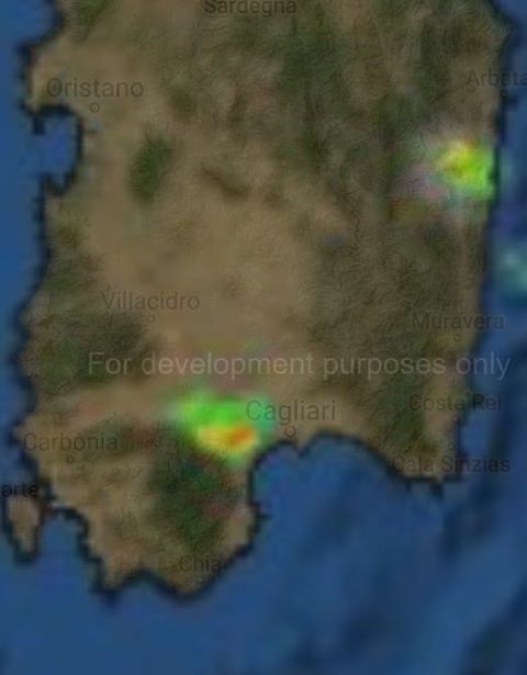 Temporali su Capoterra e sulla costa orientale della Sardegna: possibilità di rovesci anche su Cagliari