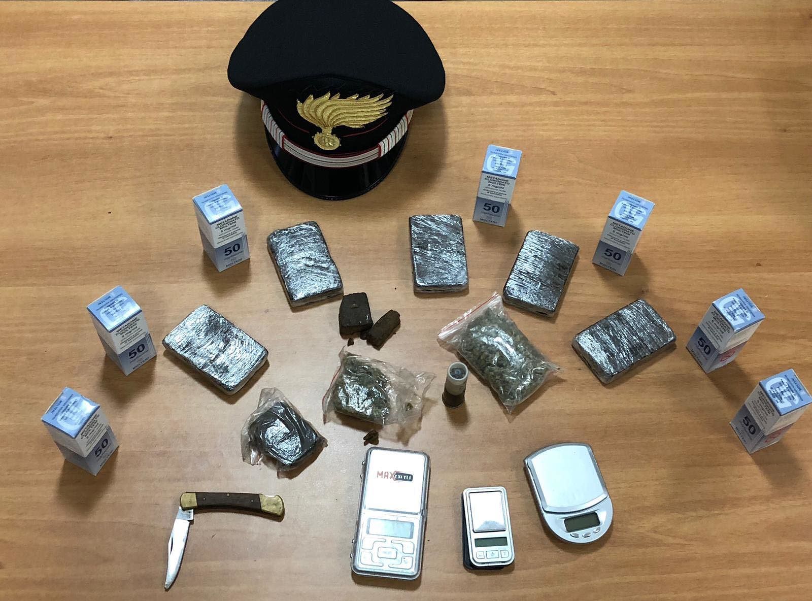 Cagliari, mezzo chilo di hashish, marijuana e metadone: coppia in manette a Sant’Elia