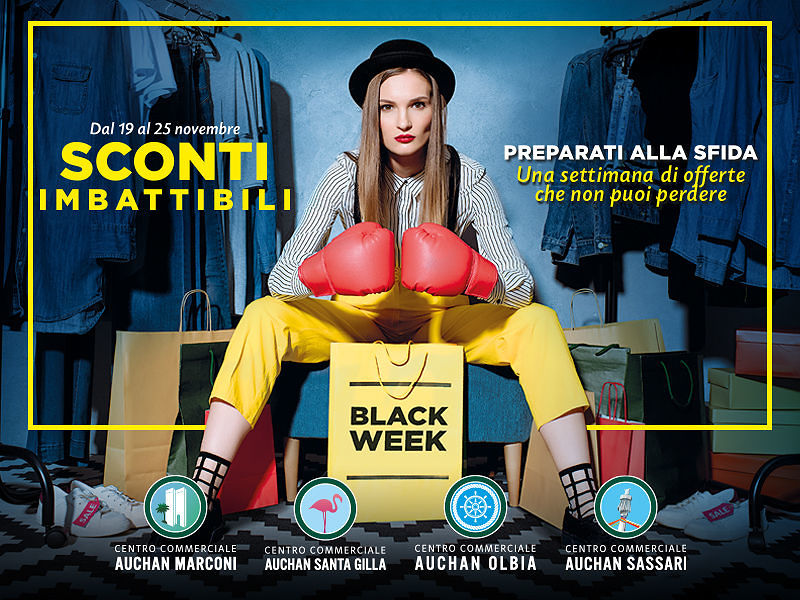 Black Week al Centro Commerciale Auchan Cagliari Marconi