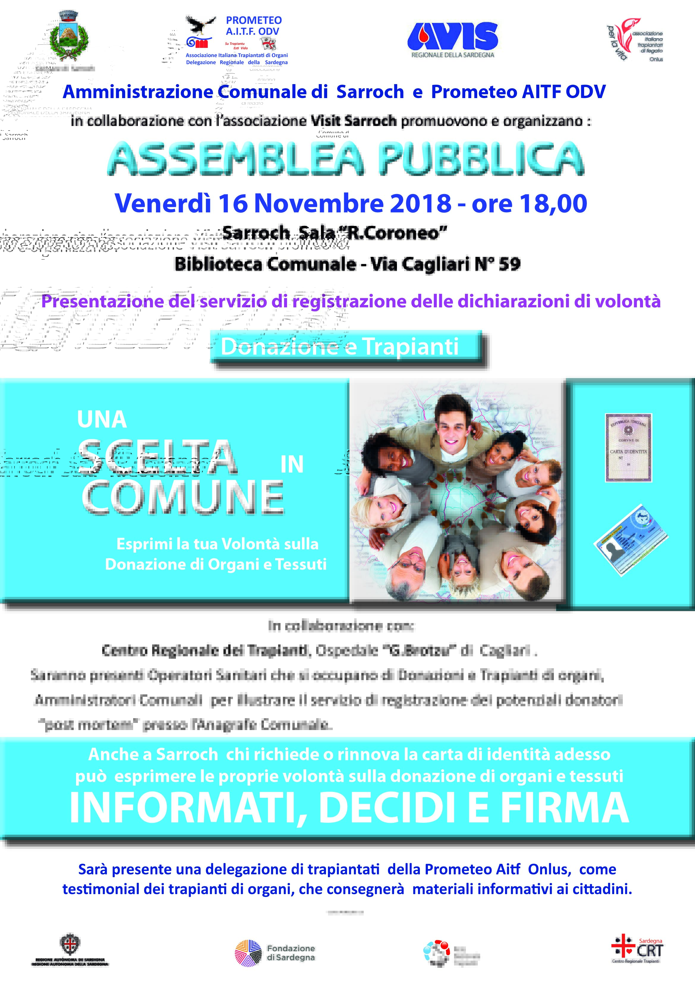 A Sarroch un incontro per promuovere la donazione di sangue e organi