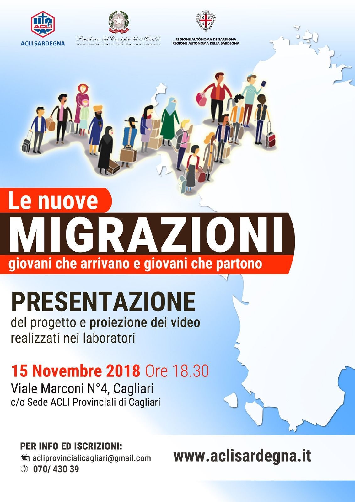 Cagliari, giovani sardi cha partono e migranti che arrivano: le Acli parlano di migrazioni