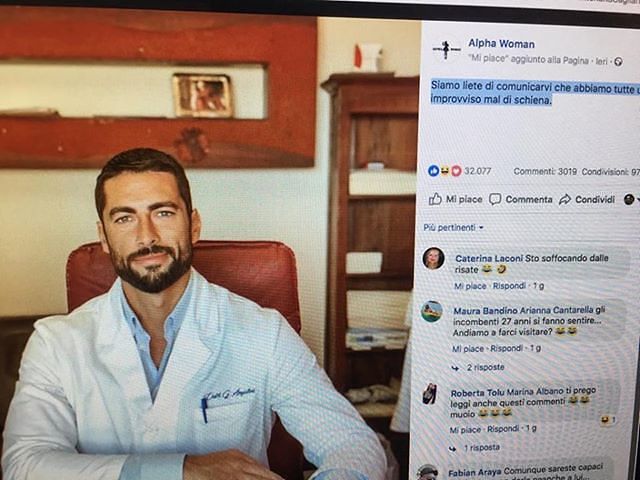 Alpha Woman sul bellissimo ortopedico cagliaritano Angiolini: “Abbiamo tutte un improvviso mal di schiena…”