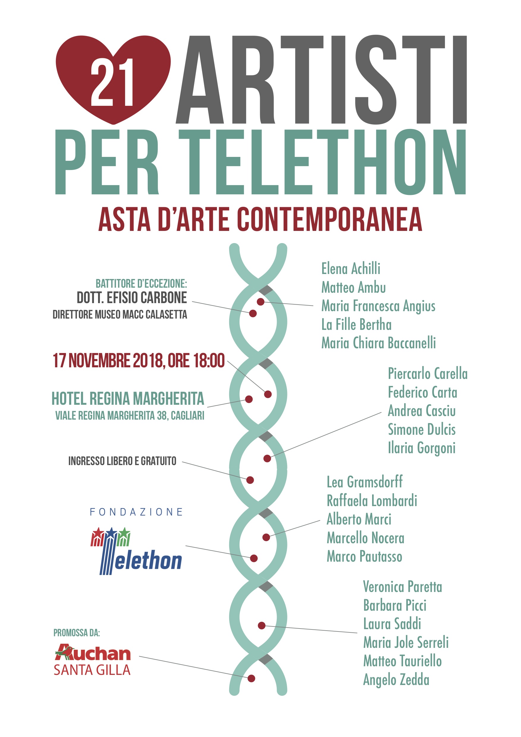 Il grande cuore della Sardegna per Telethon: oltre 12 mila euro raccolti nei punti vendita Auchan