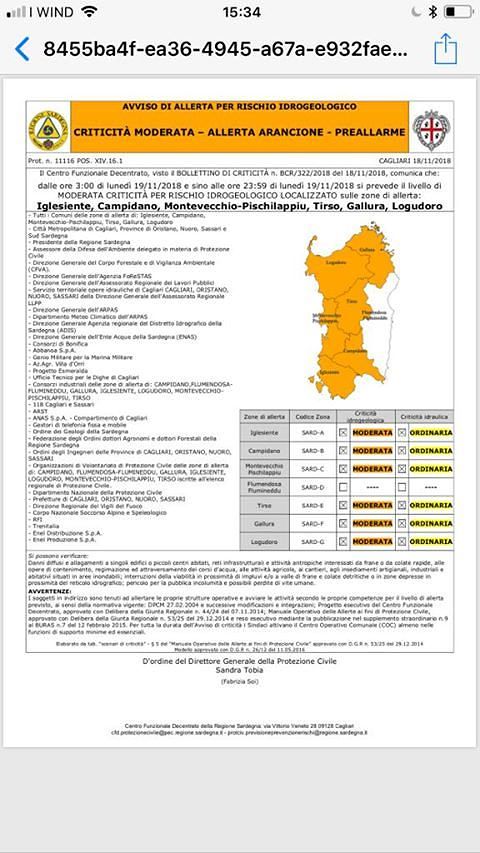 Attenzione, allerta arancione a Cagliari e in mezza Sardegna lunedì: forti piogge e temporali in arrivo