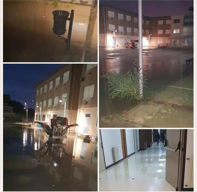 Carbonia, istituti superiori sott’acqua: “Allagamenti e infiltrazioni, ma la scuola resta aperta”