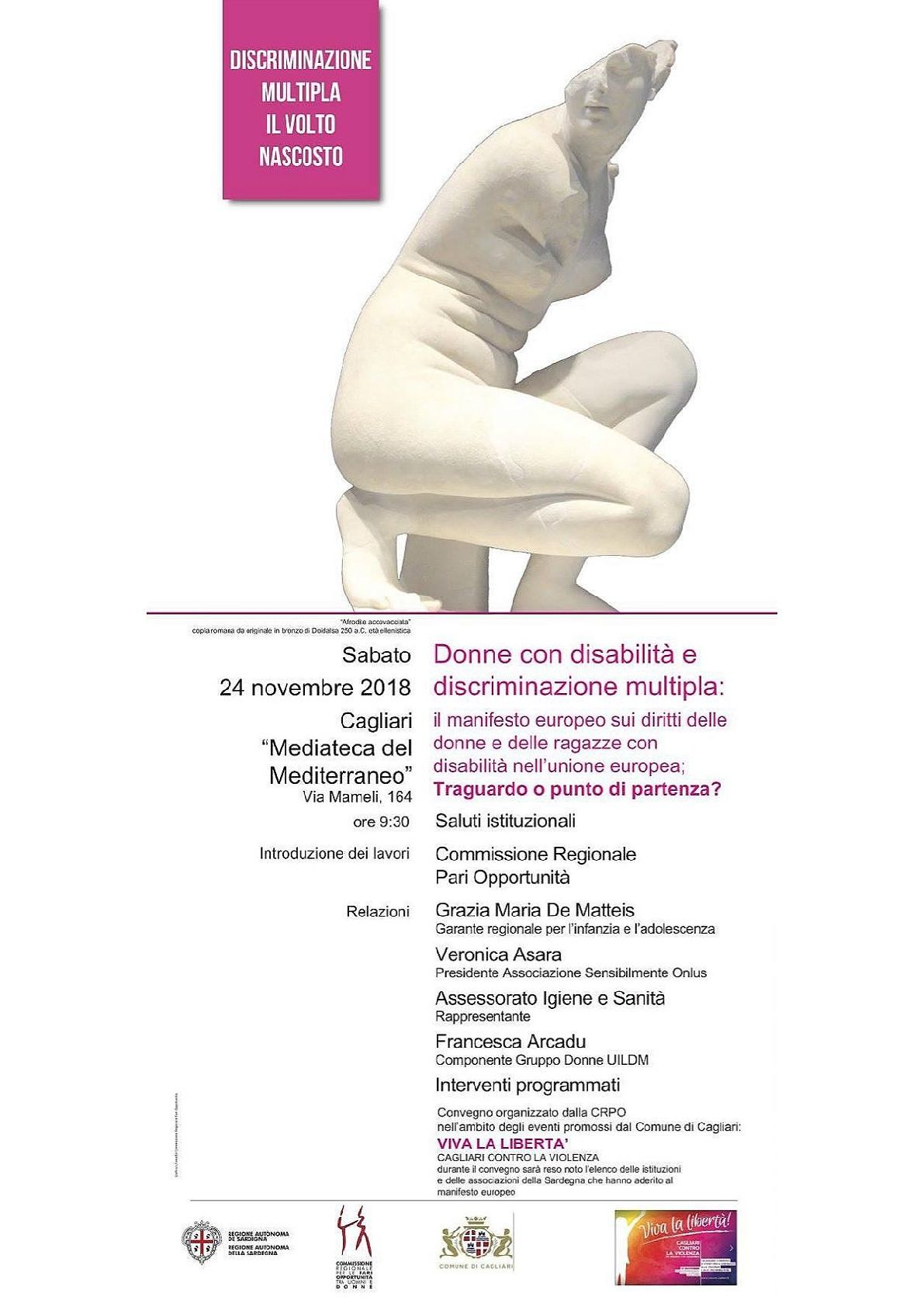 Cagliari, alla MEM il Convegno “Donne con disabilità e discriminazione multipla”