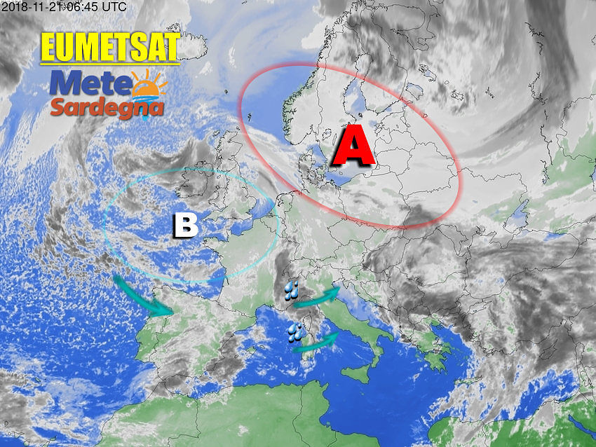 Piogge e rovesci da questa notte possibili nel Cagliaritano per 24 ore, ma oggi è il giorno delle schiarite