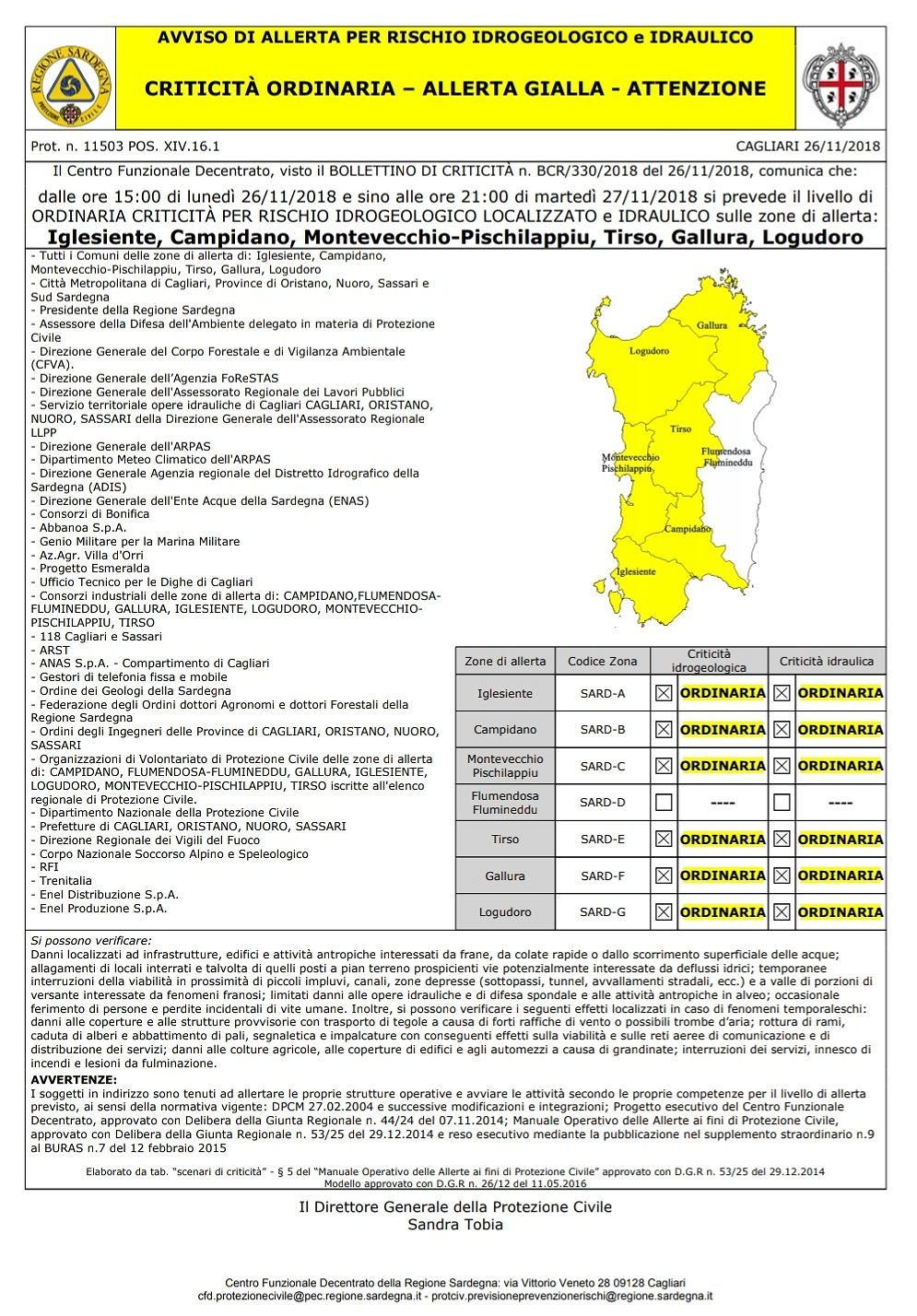 Burrasca, mareggiate e pioggia: 30 ore di allerta meteo sulla Sardegna