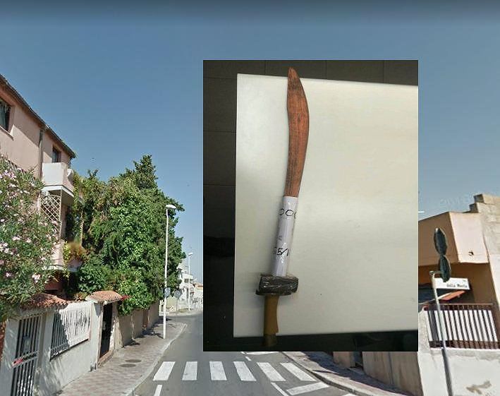 Pirri, paura a Barracca Manna: minaccia il cognato armato di scimitarra e martello da muratore