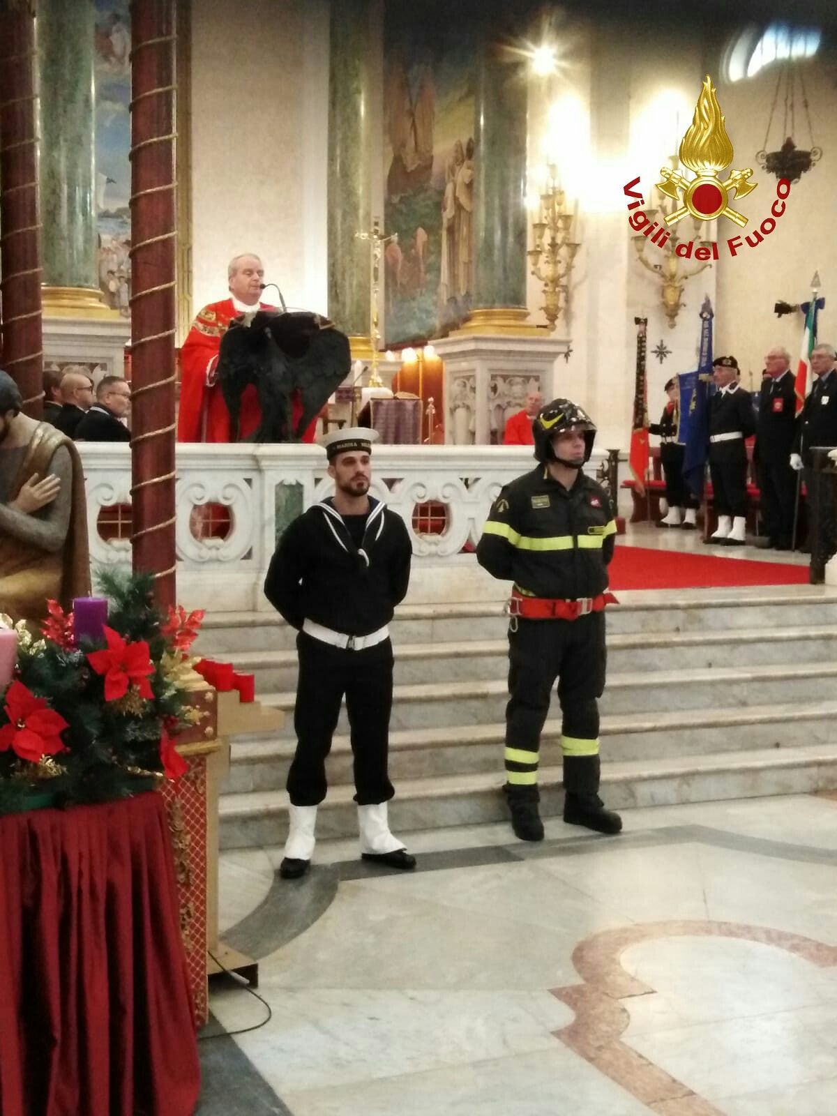 Cagliari, Marina e Vigili del Fuoco celebrano la patrona Santa Barbara