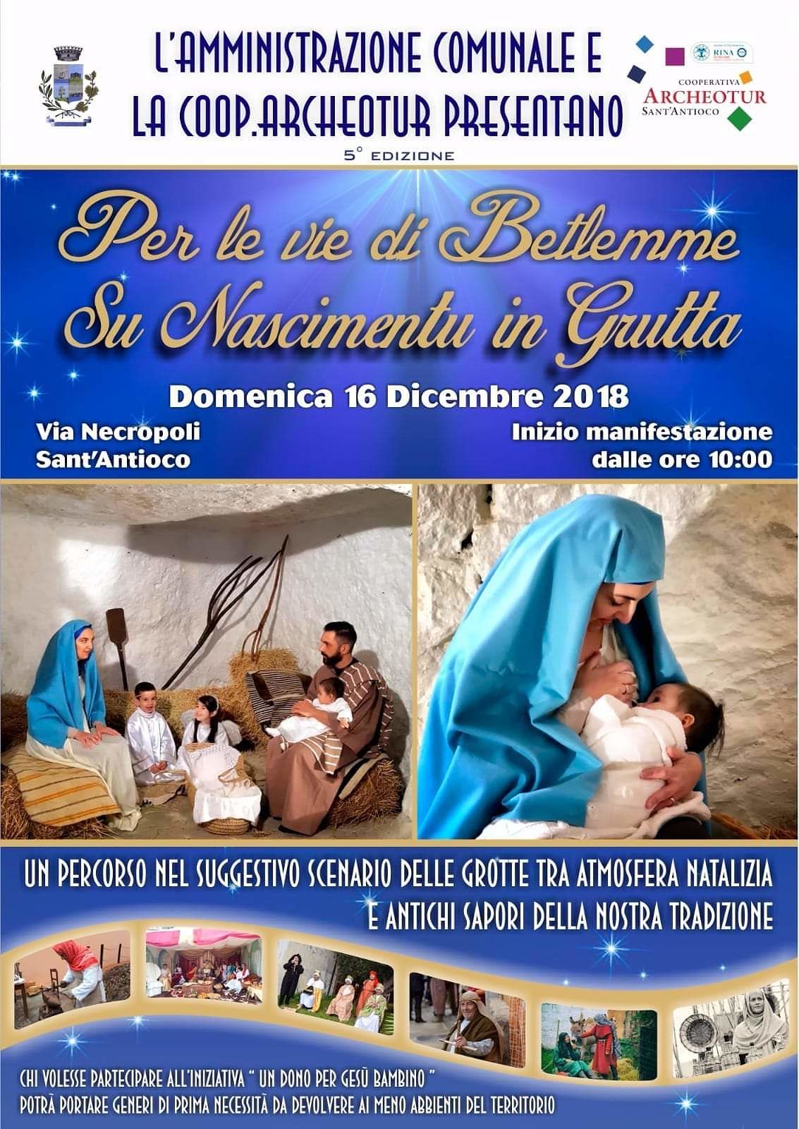 Sant’Antioco, domenica torna l’appuntamento con “Su Nascimentu in grutta”