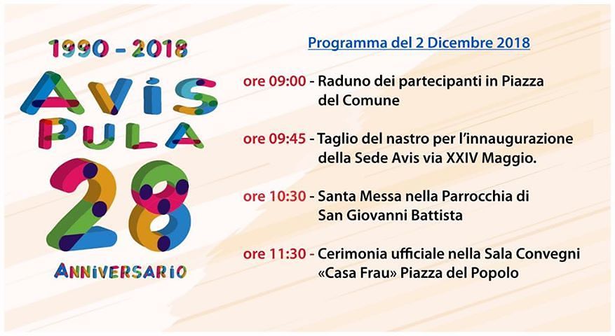 Pula, la grande festa dell’Avis per 28 anni di volontariato: è record di donazioni