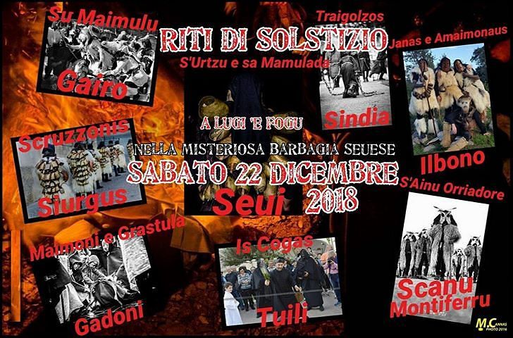Solstizio invernale a Seui con le maschere tradizionali sarde: anticipo natalizio del Carnevale
