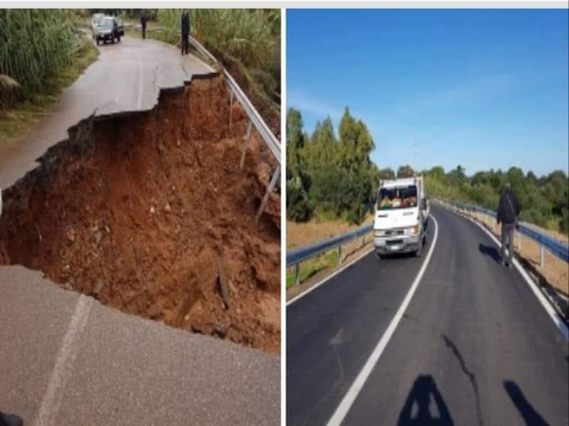 Era crollata durante l’alluvione: riaperta la strada tra Assemini e Capoterra