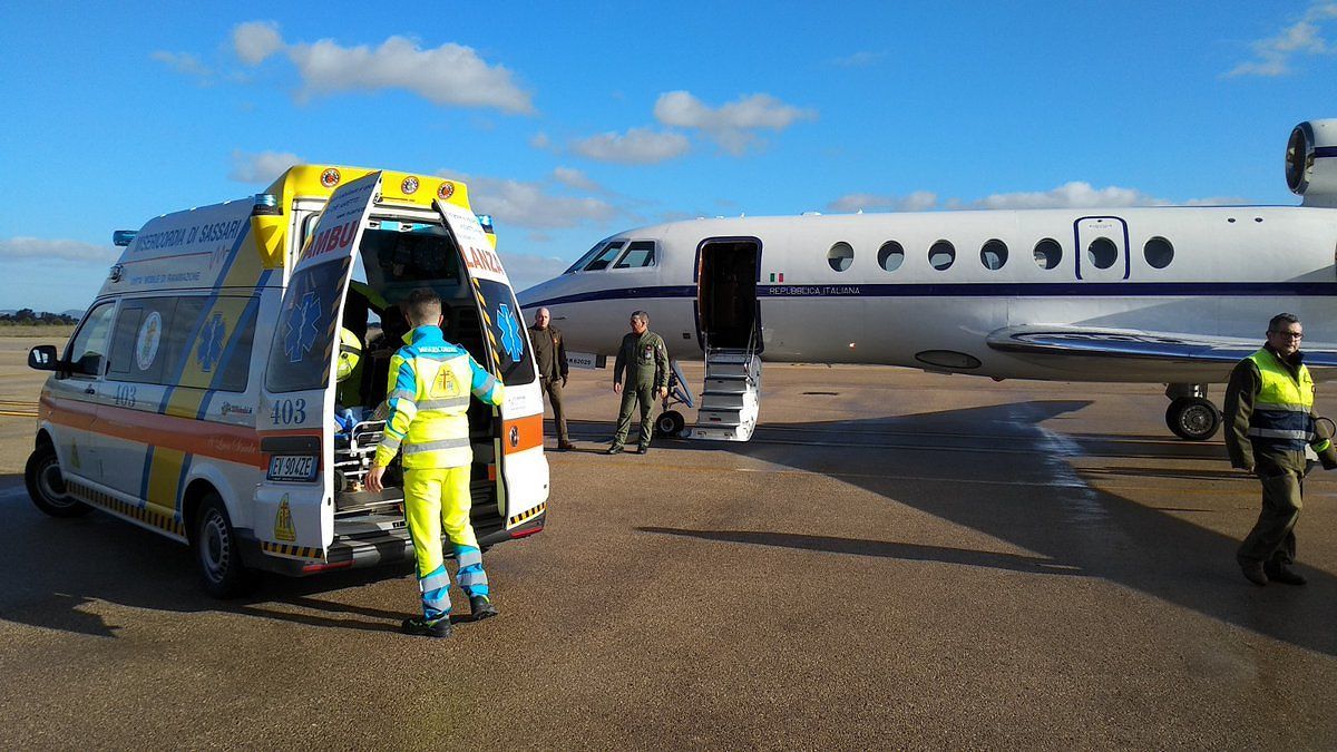 Sardegna, donna incinta trasportata d’urgenza con un volo dell’Aeronautica a Roma