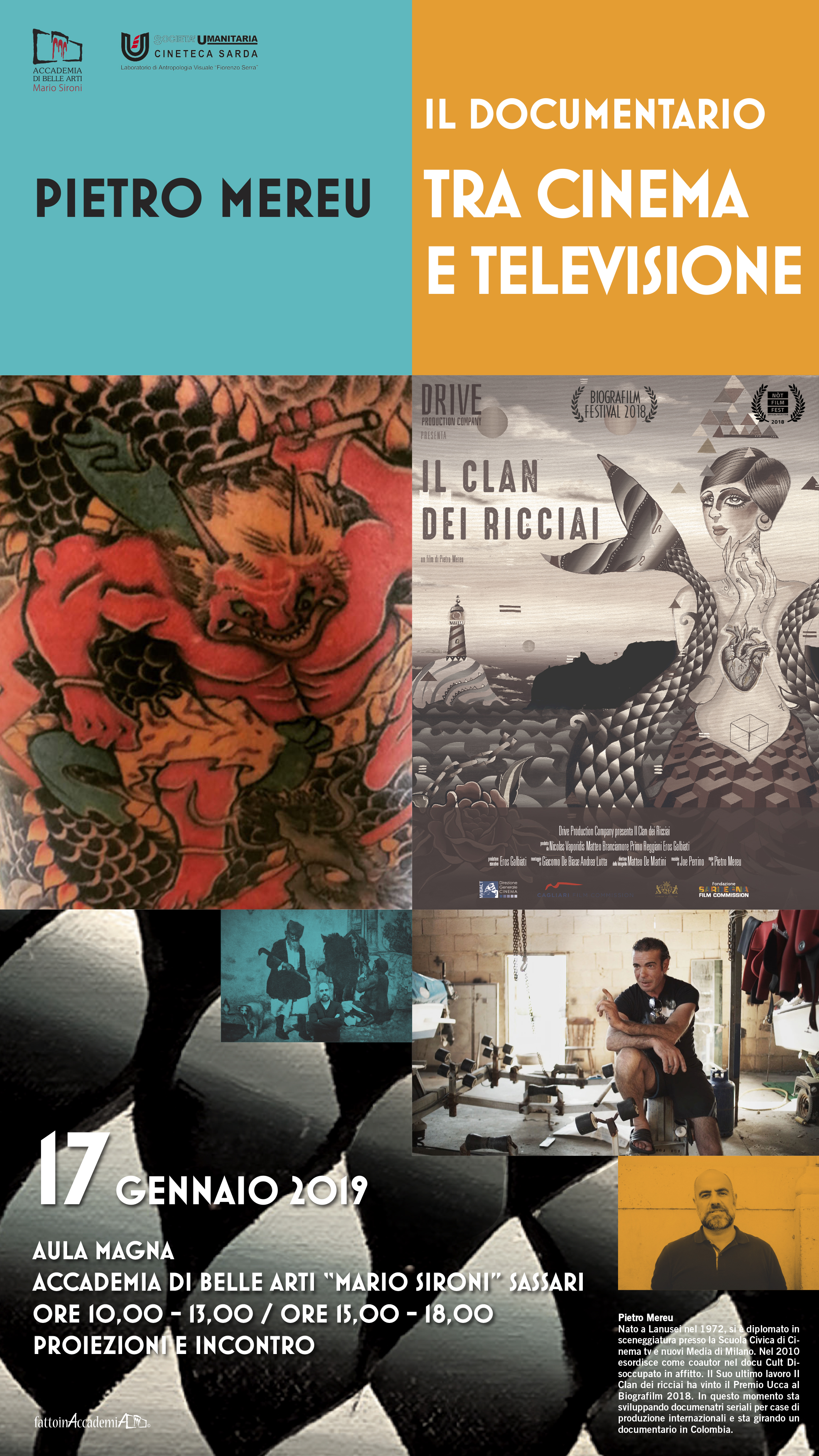 “Tra cinema e televisione”: Pietro Mereu all’Accademia Sironi di Sassari