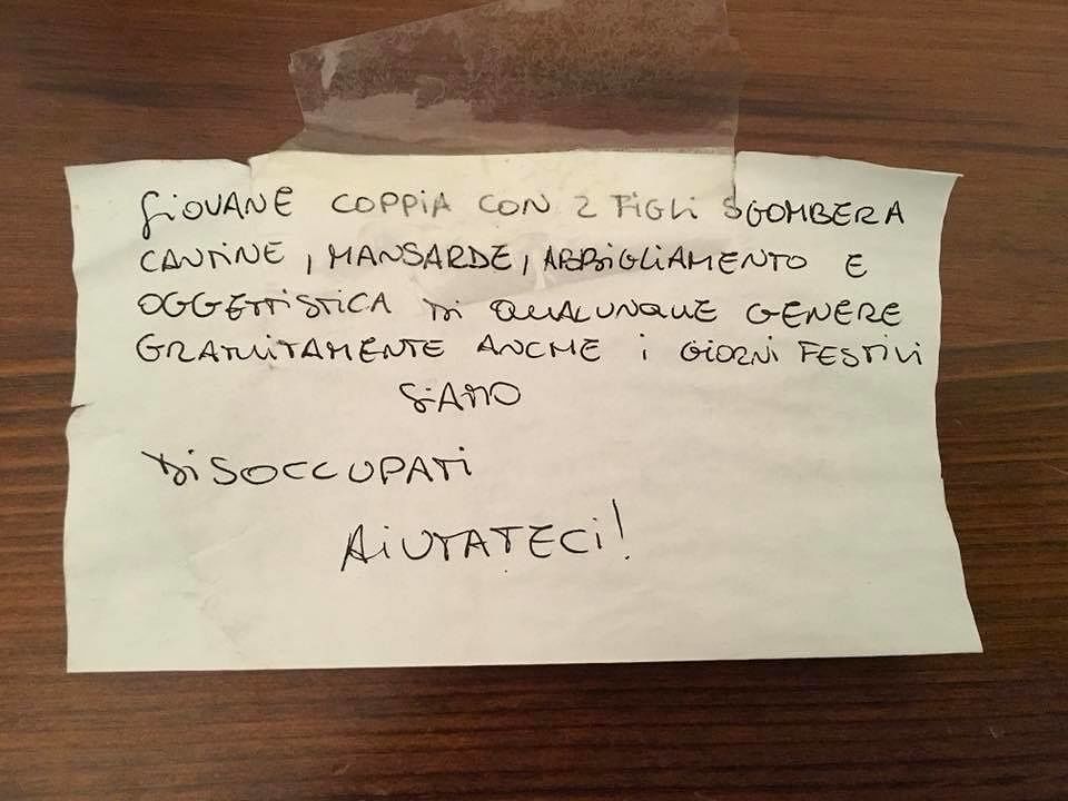 Cagliari, la coppia disoccupata con due figli: “Disposti a lavorare gratis nei festivi per sgomberare cantine”