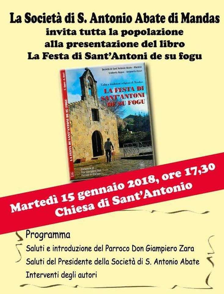 “Le tradizioni religiose di Mandas: Sant’Antonio Abate”: ecco il nuovo libro di Umberto Oppus