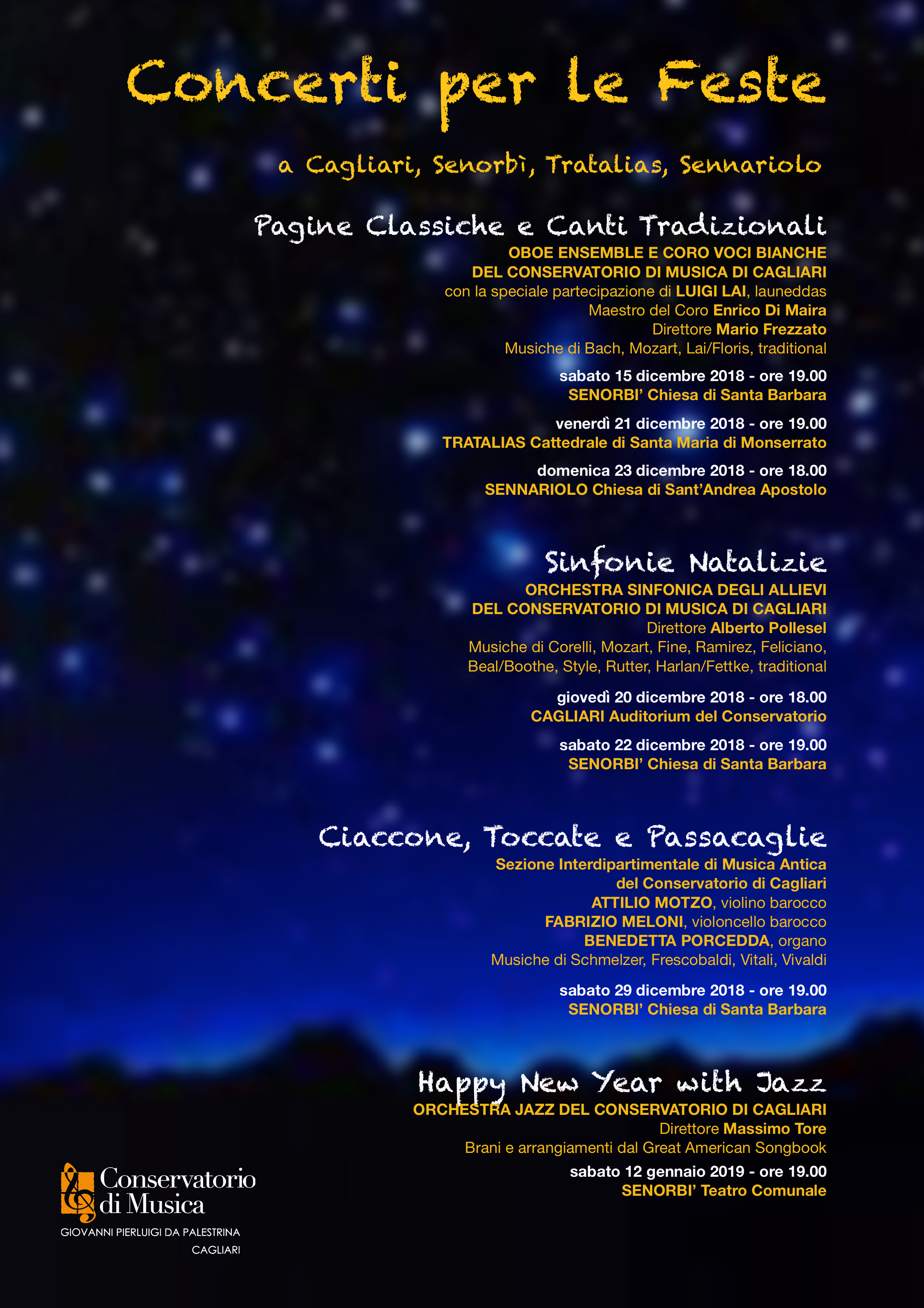 Concerti per le feste, sabato a Senorbì ultimo appuntamento