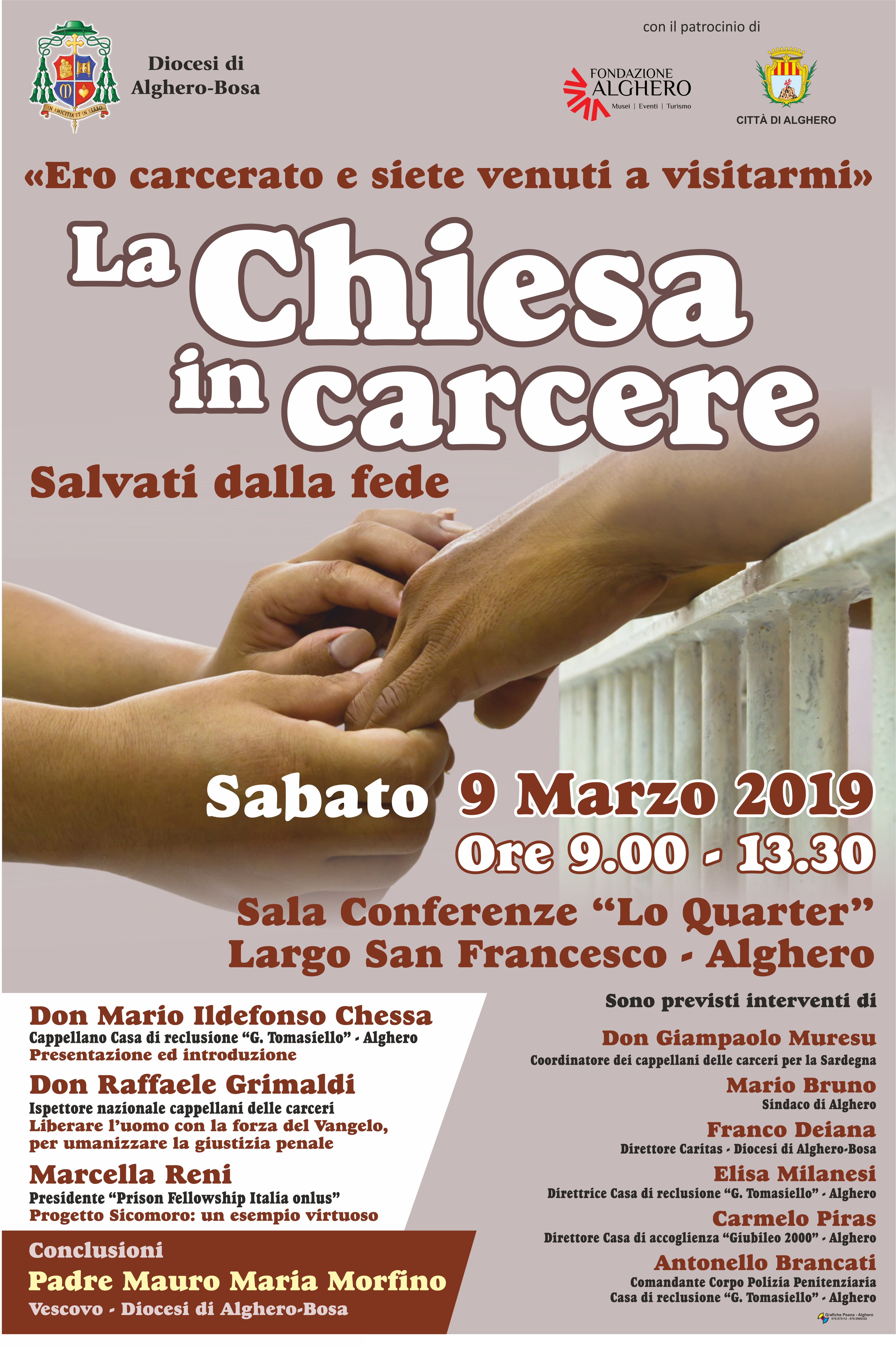 La Chiesa in carcere. Salvati dalla fede: un convegno ad Alghero