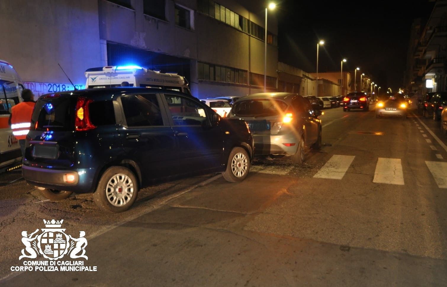 Cagliari, brutto incidente a catena in viale Monastir: tre feriti all’ospedale