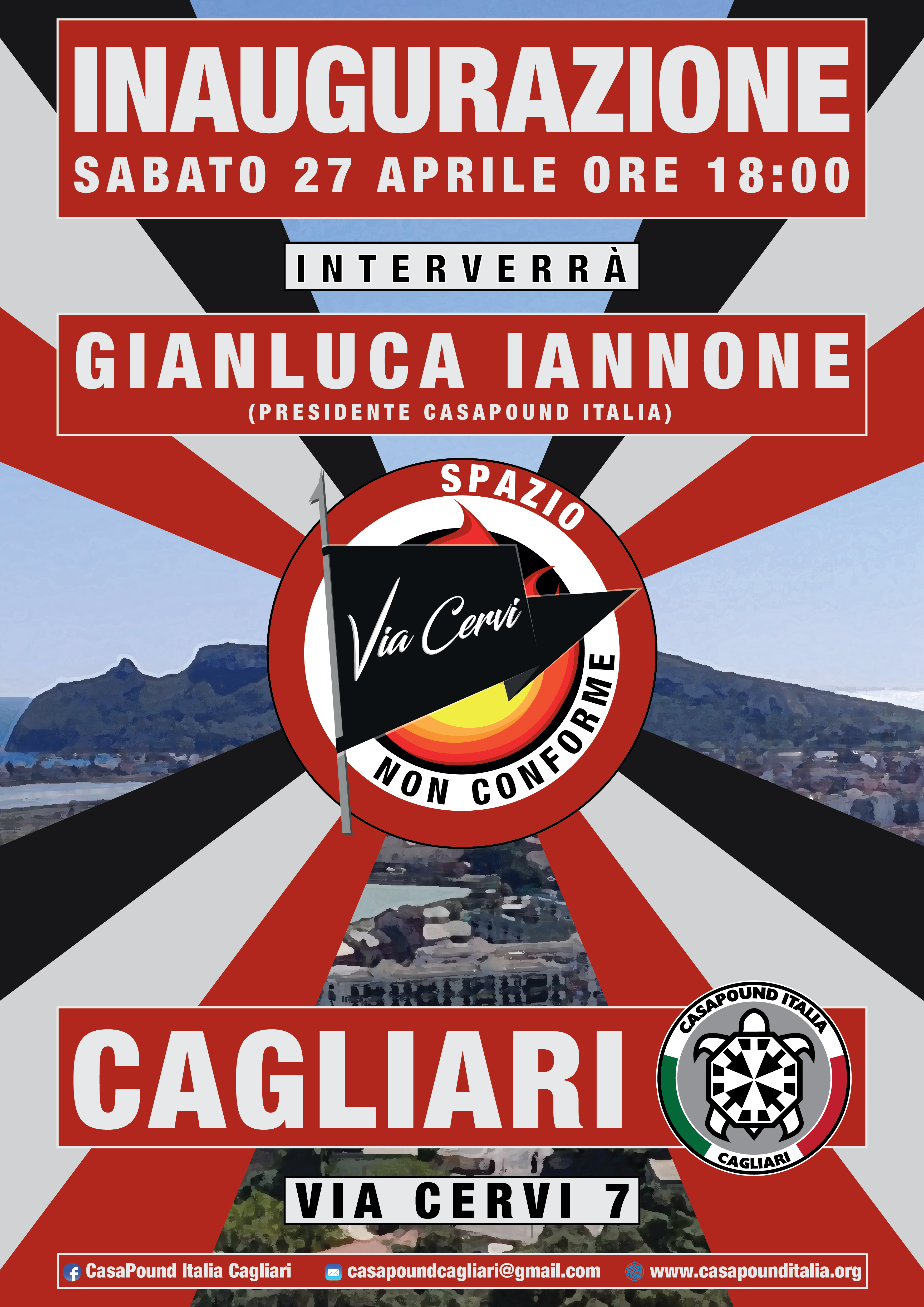 Cagliari, una nuova sede di CasaPound nel cuore di San Benedetto: sabato anche il presidente nazionale Iannone