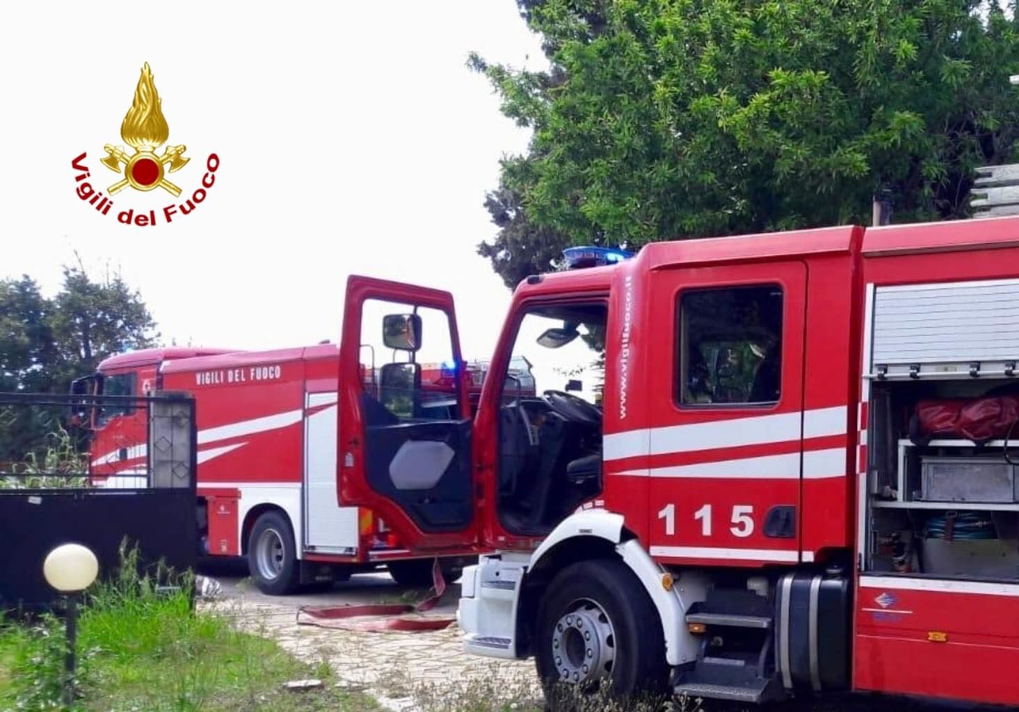 Fiamme in un’abitazione nel litorale di Capitana: incendio domato dai vigili del fuoco