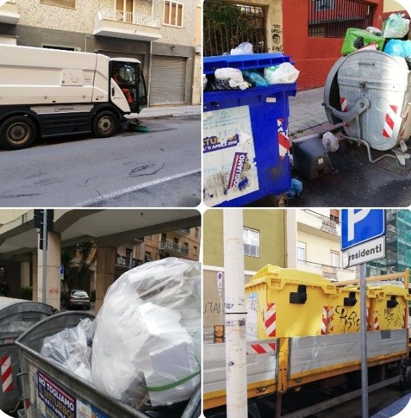 Cagliari, cassonetti e strade stracolmi di rifiuti a San Benedetto: il porta a porta inizia tra la puzza