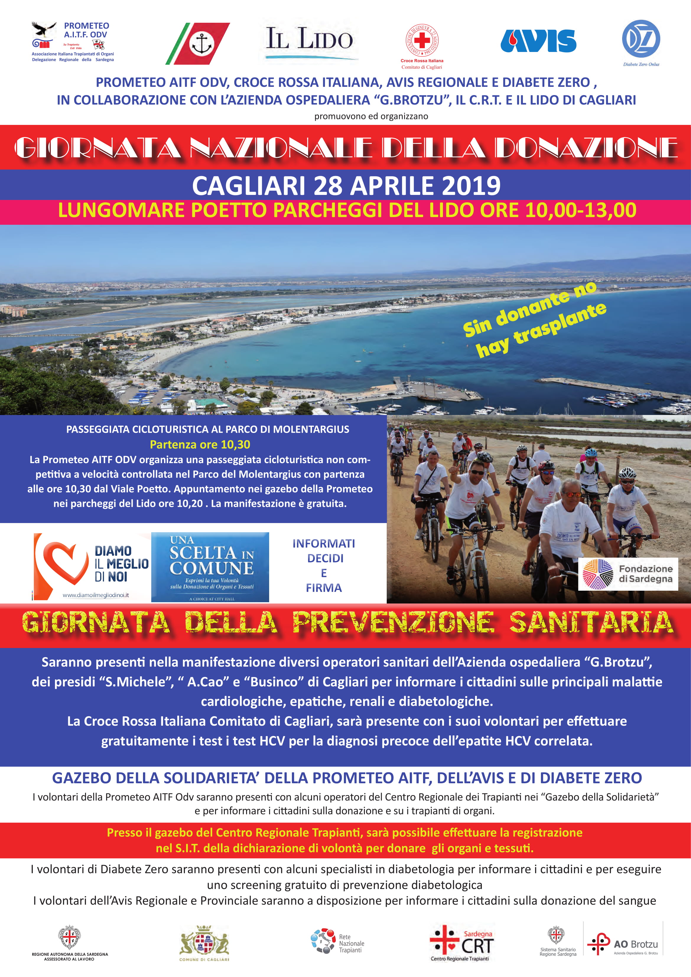 Giornata della donazione e della prevenzione a Cagliari