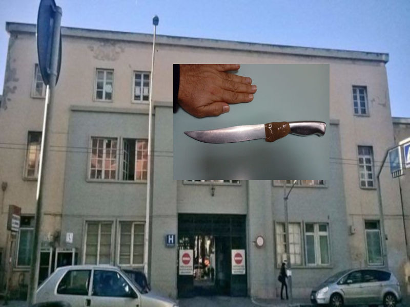 Cagliari, paura al Ss. Trinità: paziente trovato con un coltello lungo venti centimetri