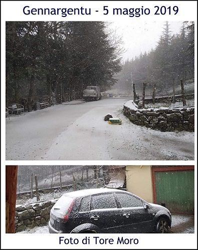 Altro che primavera, neve di maggio sul Gennargentu