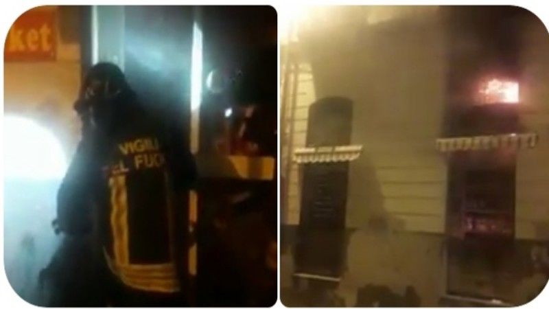 Cagliari, notte di paura in via Sassari: incendiato un minimarket pakistano